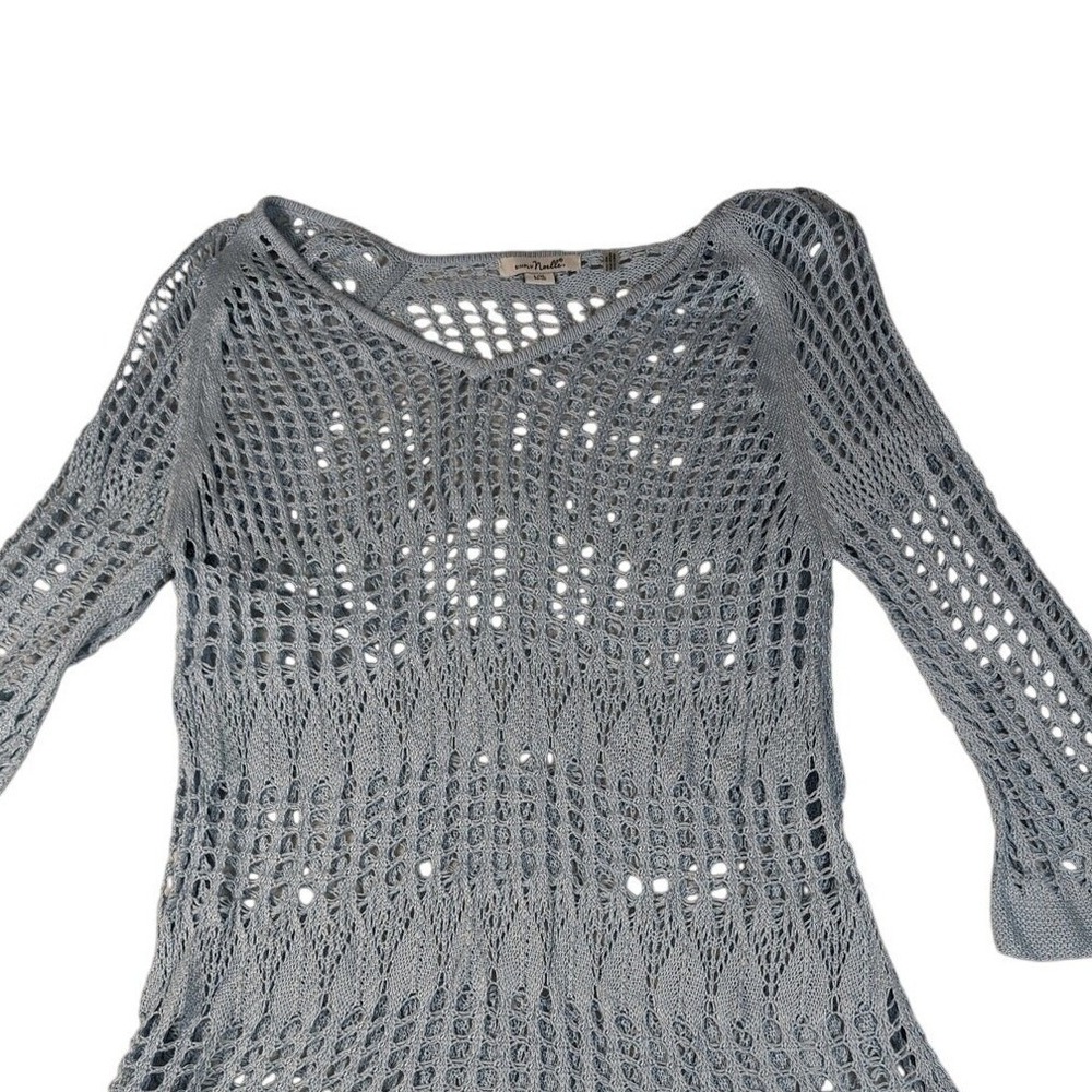 Simply Noelle Blue Crochet‎ Swim Cover-up Dress Size L/XL 12-14 Festival Summer